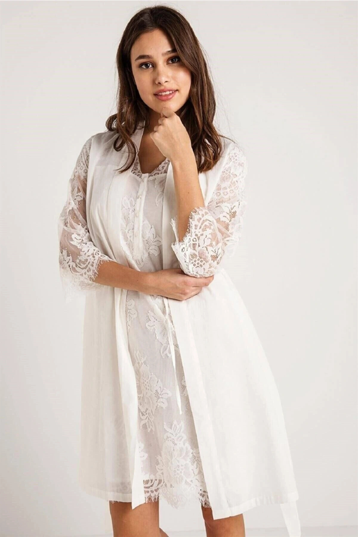 Magic Form Lohusa Pamuklu Gecelik Sabahlık Takım 26414