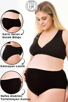 par lingerie pl Hamile Külot Modal Siyah