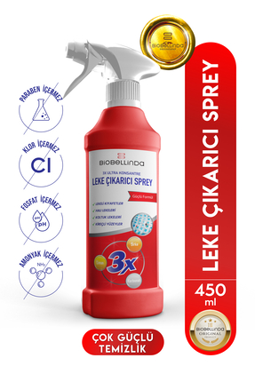 BioBellinda Leke Çıkarıcı Sprey Güçlü Formüllü Doğal Bileşenli Sprey 450 ML
