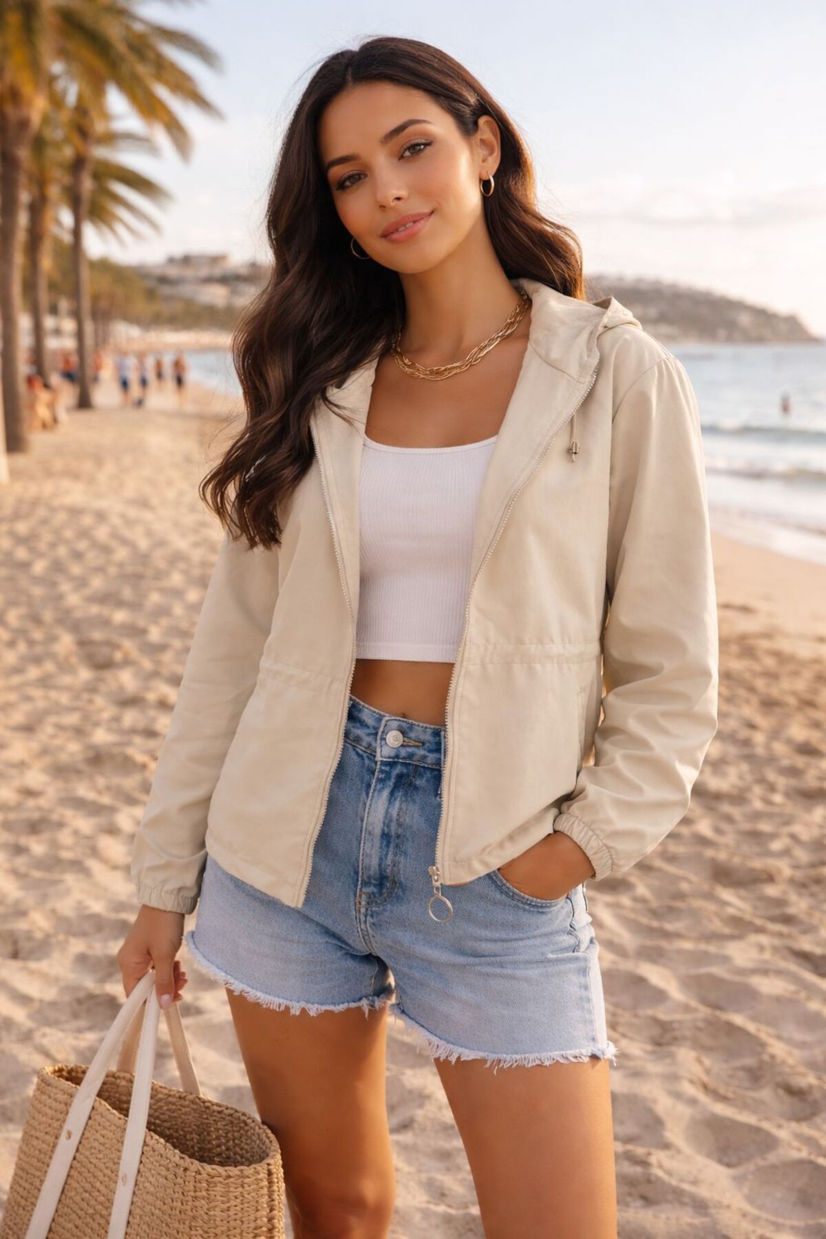 OYERGA MODA  Kadın Kapşonlu Yağmurluk