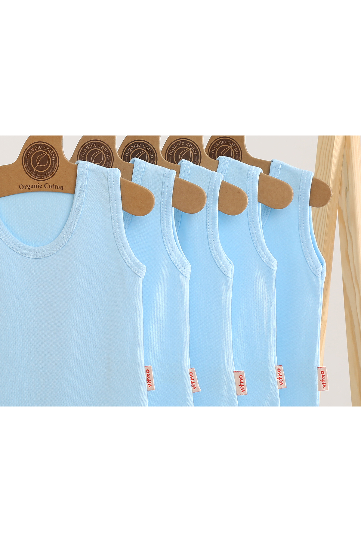 vitmo 5'li Zıbın Bebek Askılı Çıtçıtlı Body %100 Pamuk fotoğrafı 2 (önizleme)