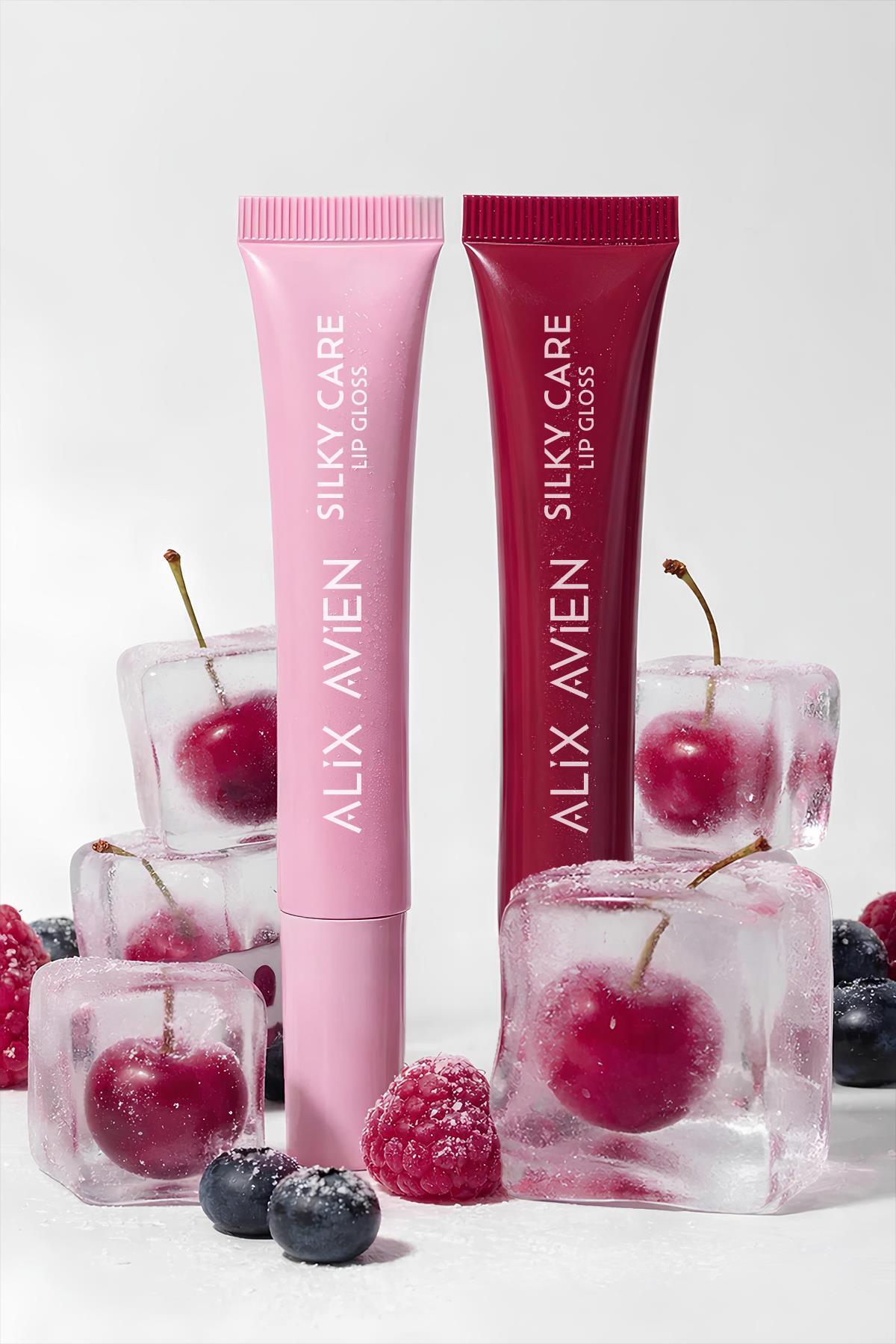 Dolgun Gürünüm ve Nemlendirici Etkili Dudak Parlatıcısı - Silky Care Lipgloss 313 Wire Berry — زرشکی SILKYCARE — تصویر 3 از 6