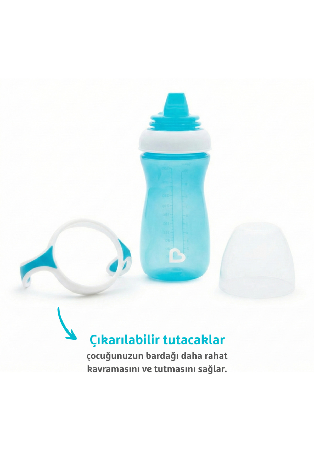 Munchkin Duyarlı Geçiş Bardağı | 9 Ay+ Bebekler İçin | 296 ml Sızdırmaz & Kolay Tutulan Tasarım|Mavi fotoğrafı 3 (önizleme)