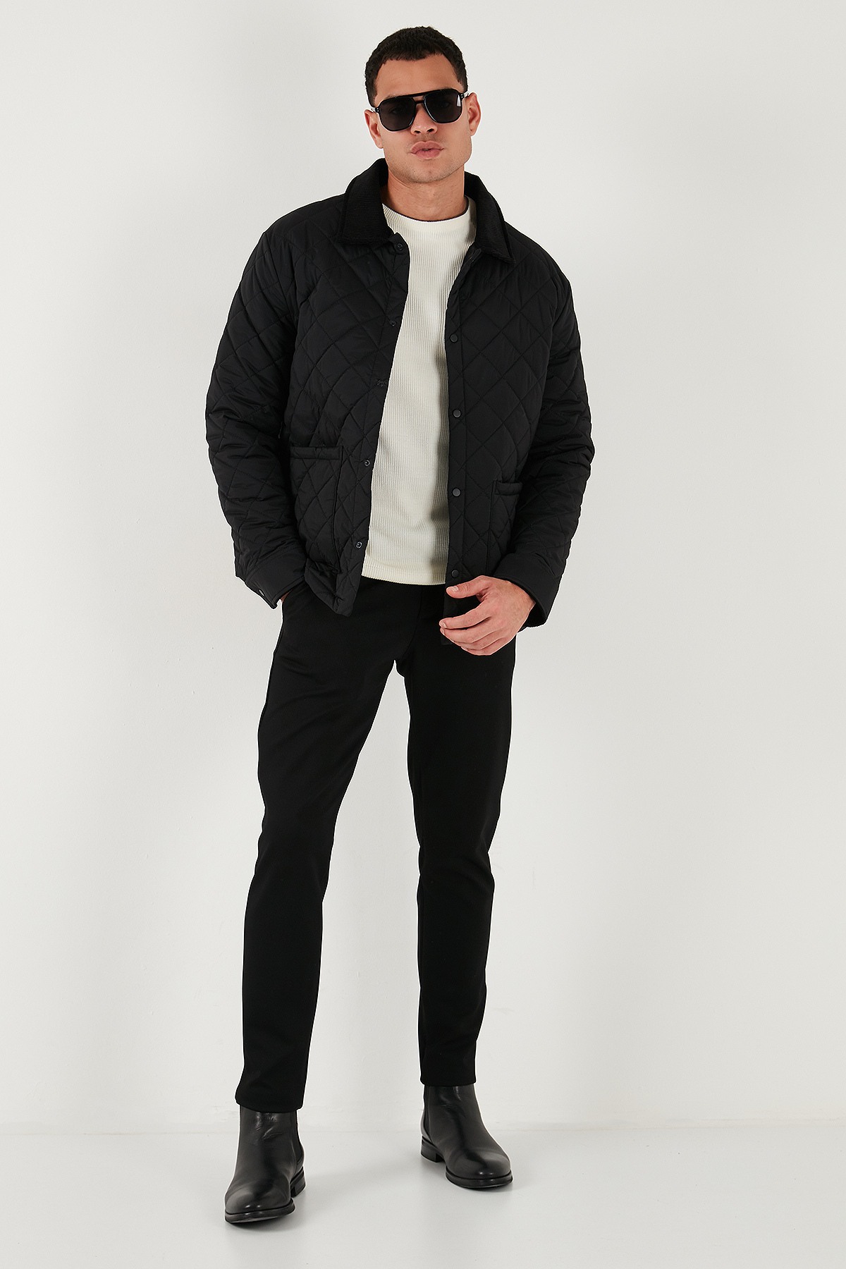 Buratti  Kapitoneli Regular Fit Kadife Detaylı Mont Erkek MONT 497LEROY - Görsel 2