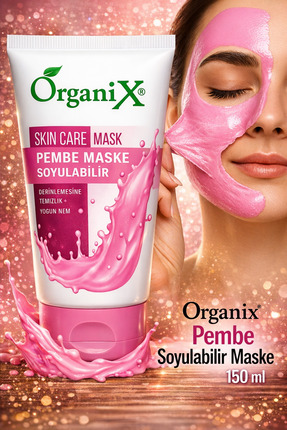 Organix Pembe Soyulabilir Peel Off Yüz Maskesi | Siyah Nokta Temizleyici & Sı...