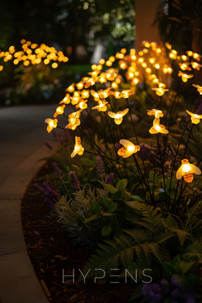 HYPENS 6'lı Solar Bal Arısı Bahçe Lambası – Güneş Enerjili LED Dekoratif Aydı...