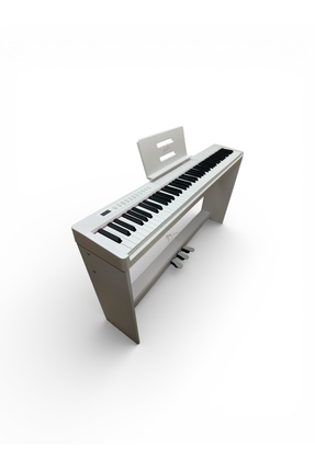 AUSTIN Beyaz Digital Piyano Hassasiyetli 88 Dolgu Tuş 3 Pedal Tabure Kulaklık...