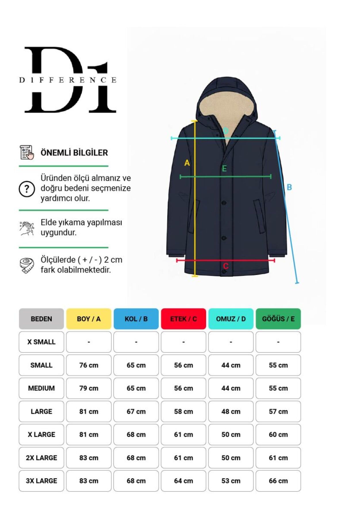 D1fference  Erkek Kışlık Parka Sıcak Tutan Dolgu İçi Kürklü Su İtici Rüzgar Geçirmez Kapüşonlu Parka Mont - Görsel 7