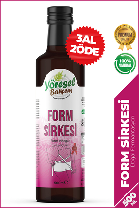 Yöresel Bahçem Kilo Vermeye Yardımcı Form Sirkesi Doğal Fermantasyon 500 ml