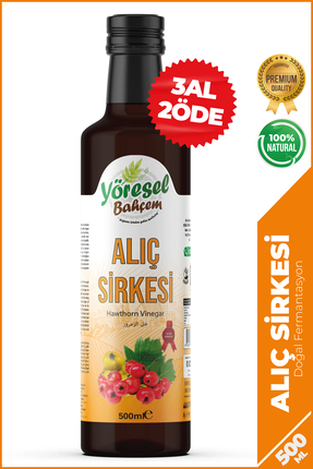 Yöresel Bahçem Alıç Sirkesi Doğal Fermantasyon (500ML)