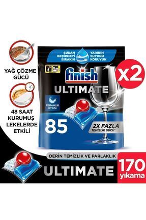 Finish Ultimate Bulaşık Makinesi Deterjanı Kapsül Tablet 170 Adet (85 x 2)