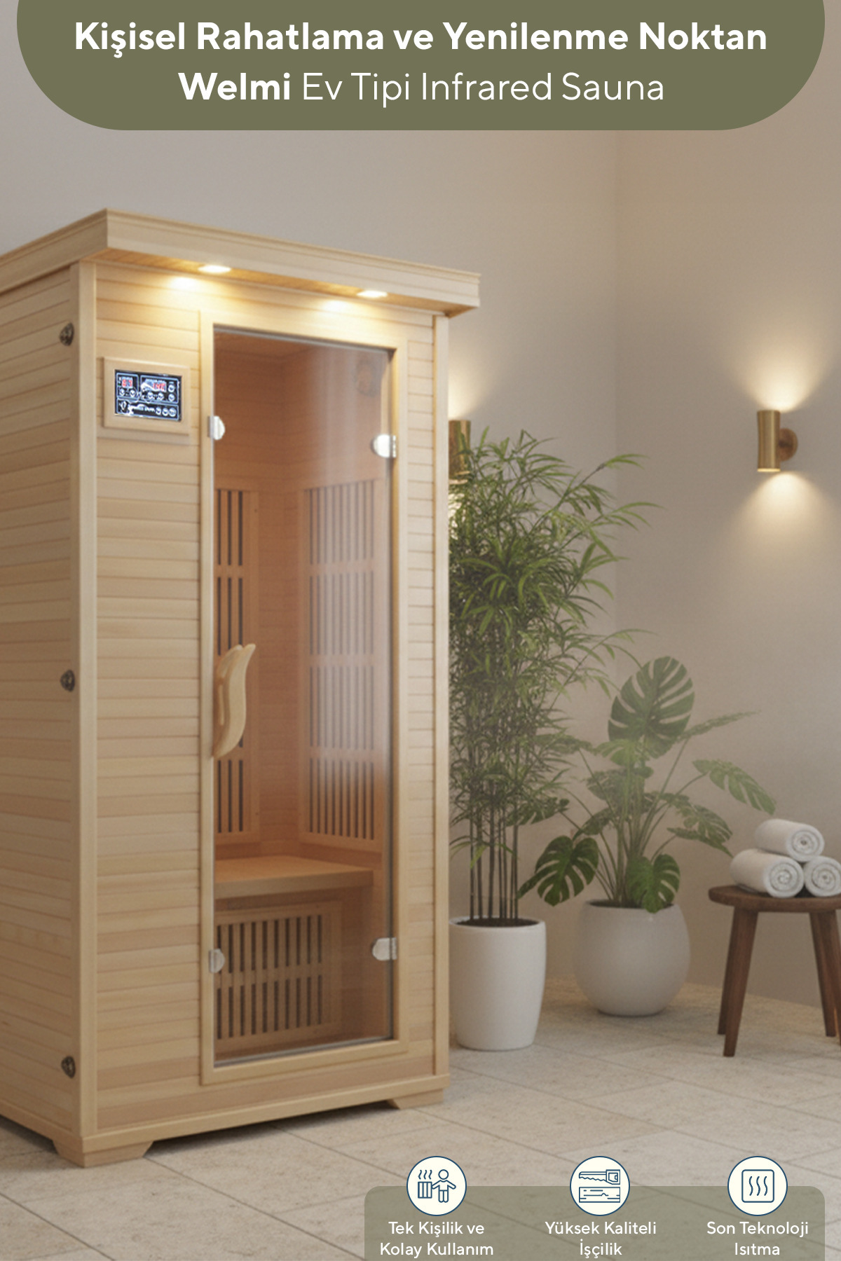 WELMİ EV TİPİ PORTATİF INFRARED SAUNA WSA-01 - Fiyatı, Yorumları
