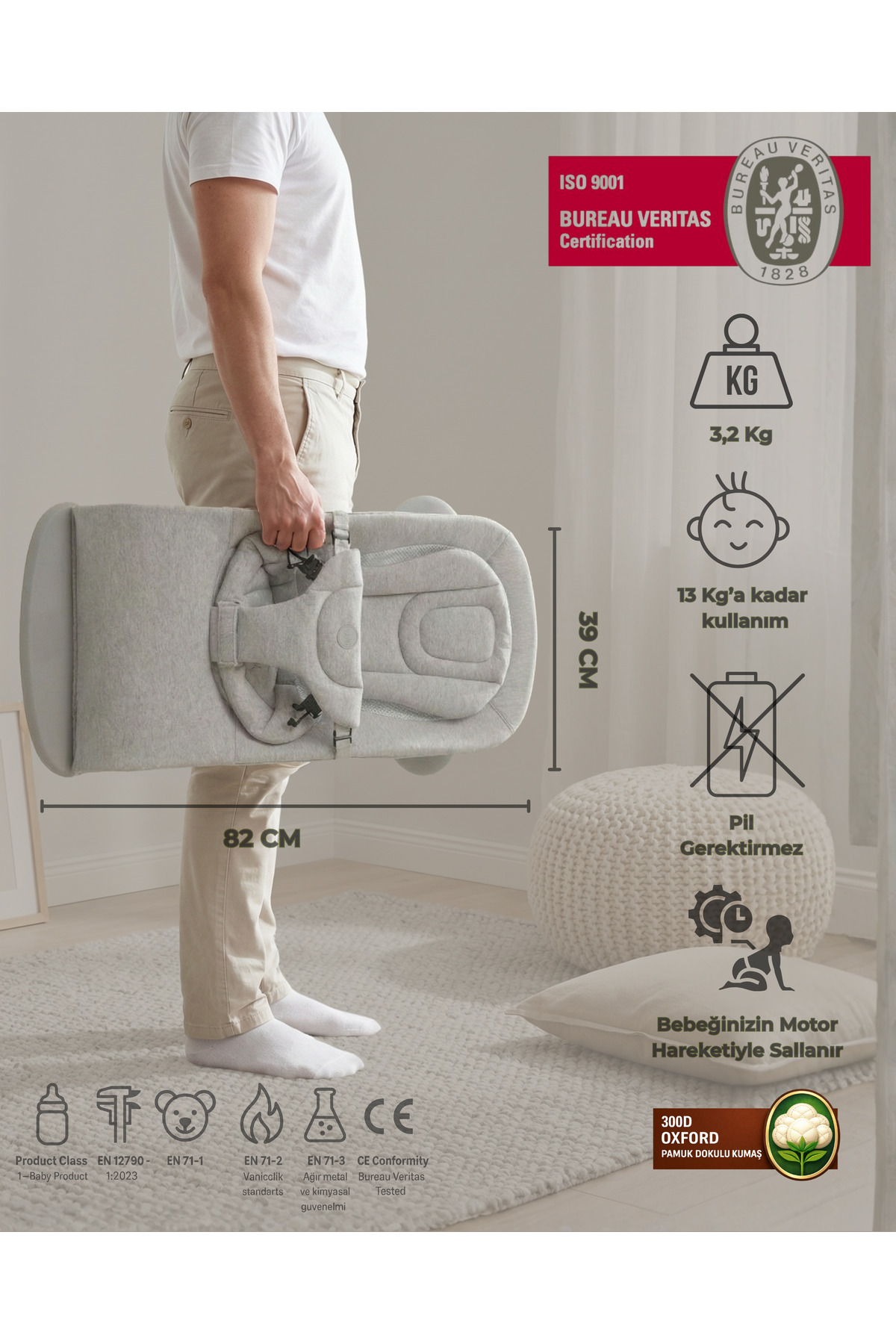 Will Bouncer Side Ana Kucağı - Grey fotoğrafı 4 (önizleme)