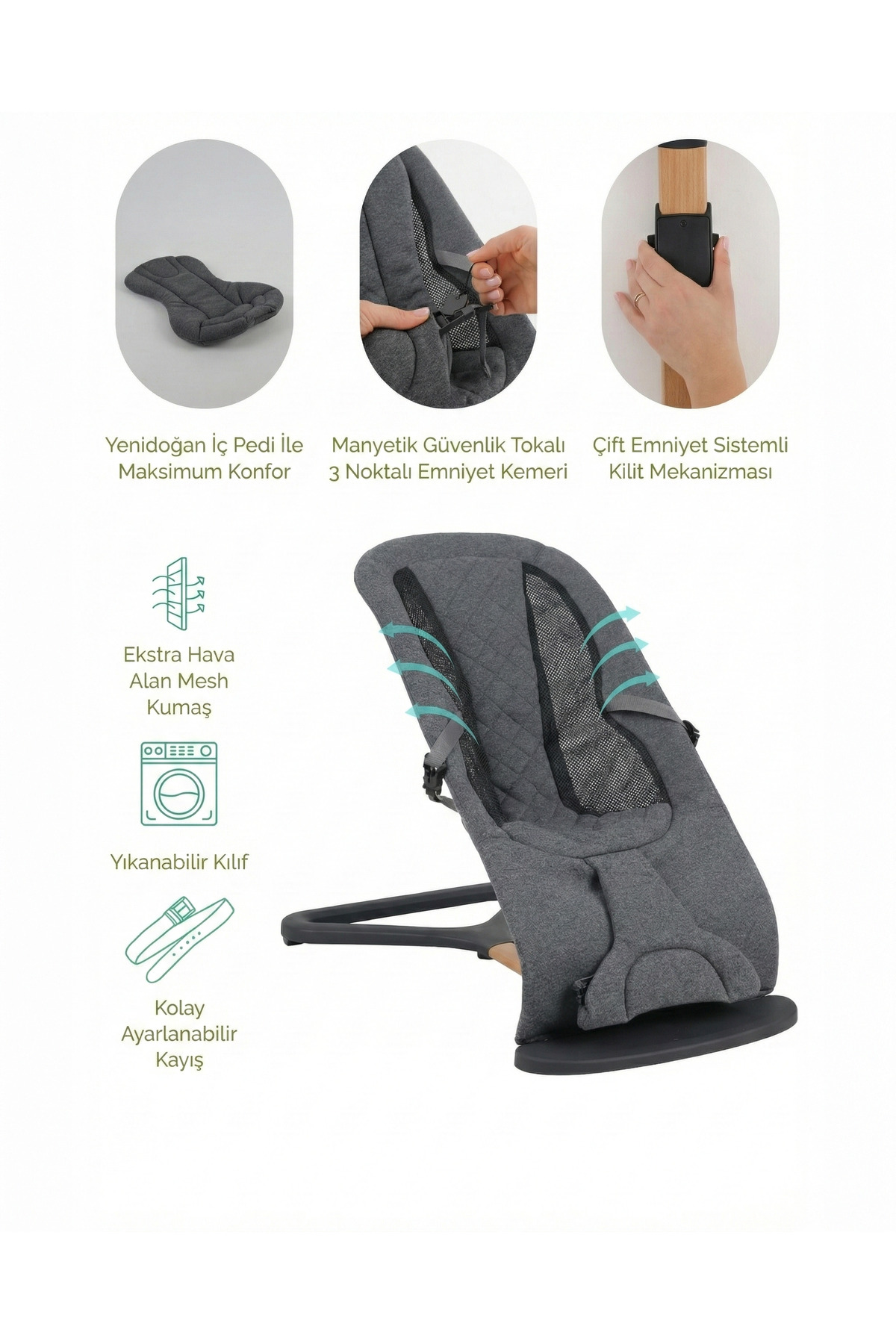 Will Bouncer Side Ana Kucağı - Anthracite fotoğrafı 3 (önizleme)