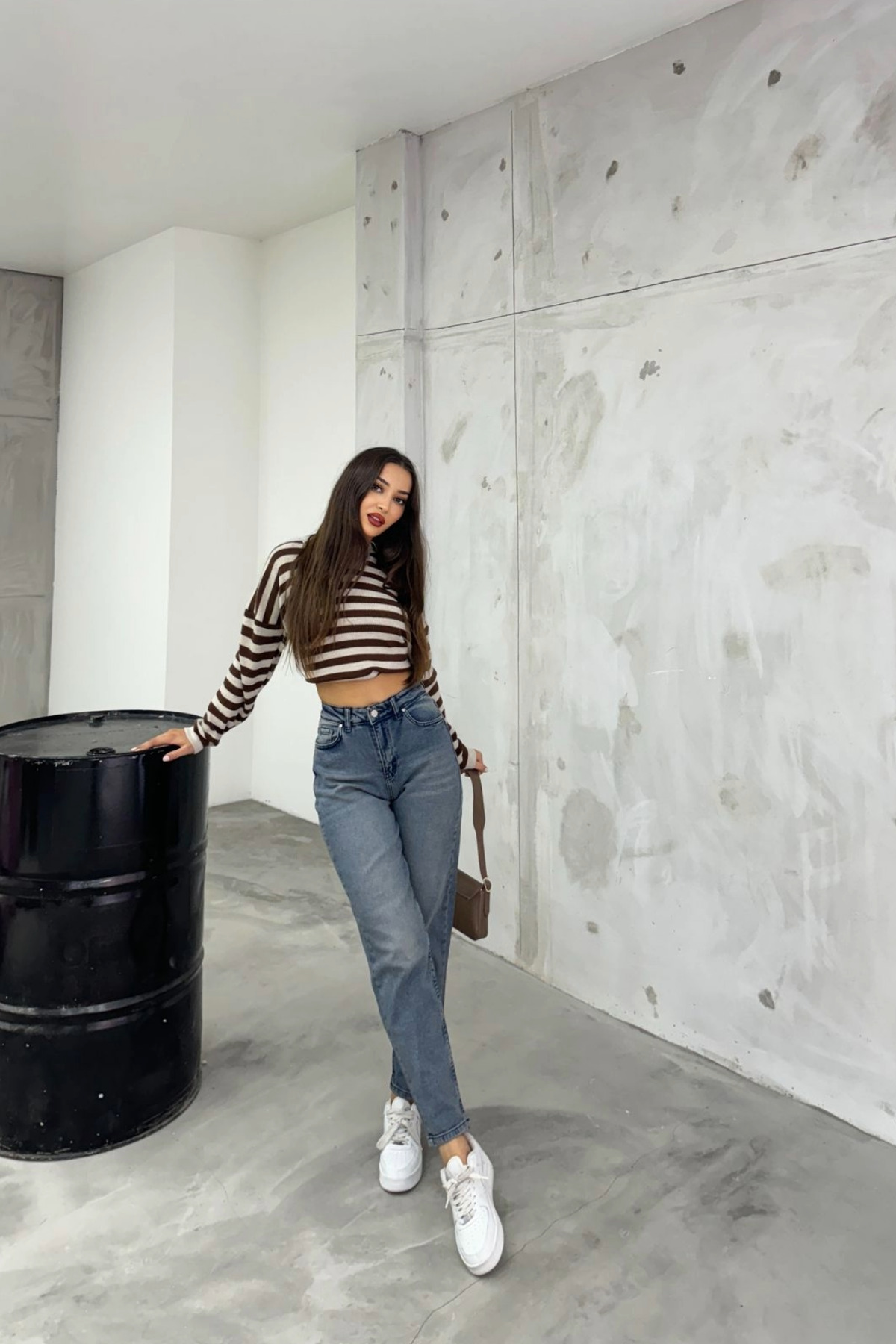 BİKELİFE  Kadın Esnek/LikralıYüksek Bel Mom Jeans - Görsel 8