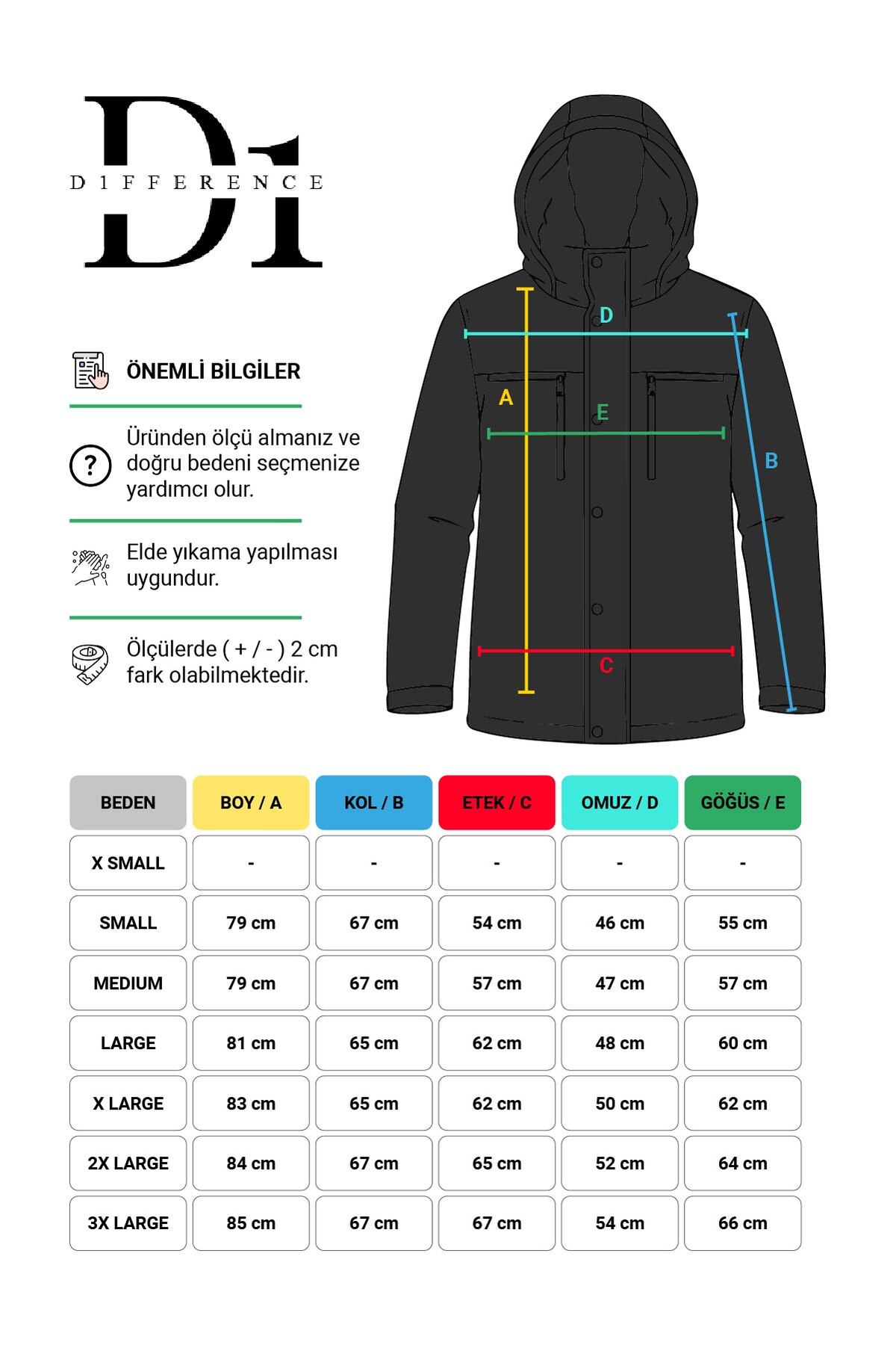 D1fference  Erkek Kışlık Parka Sıcak Tutan Dolgu Kalın İç Astarlı Su İtici Rüzgar Geçirmez Kapüşonlu Parka Mont - Görsel 6