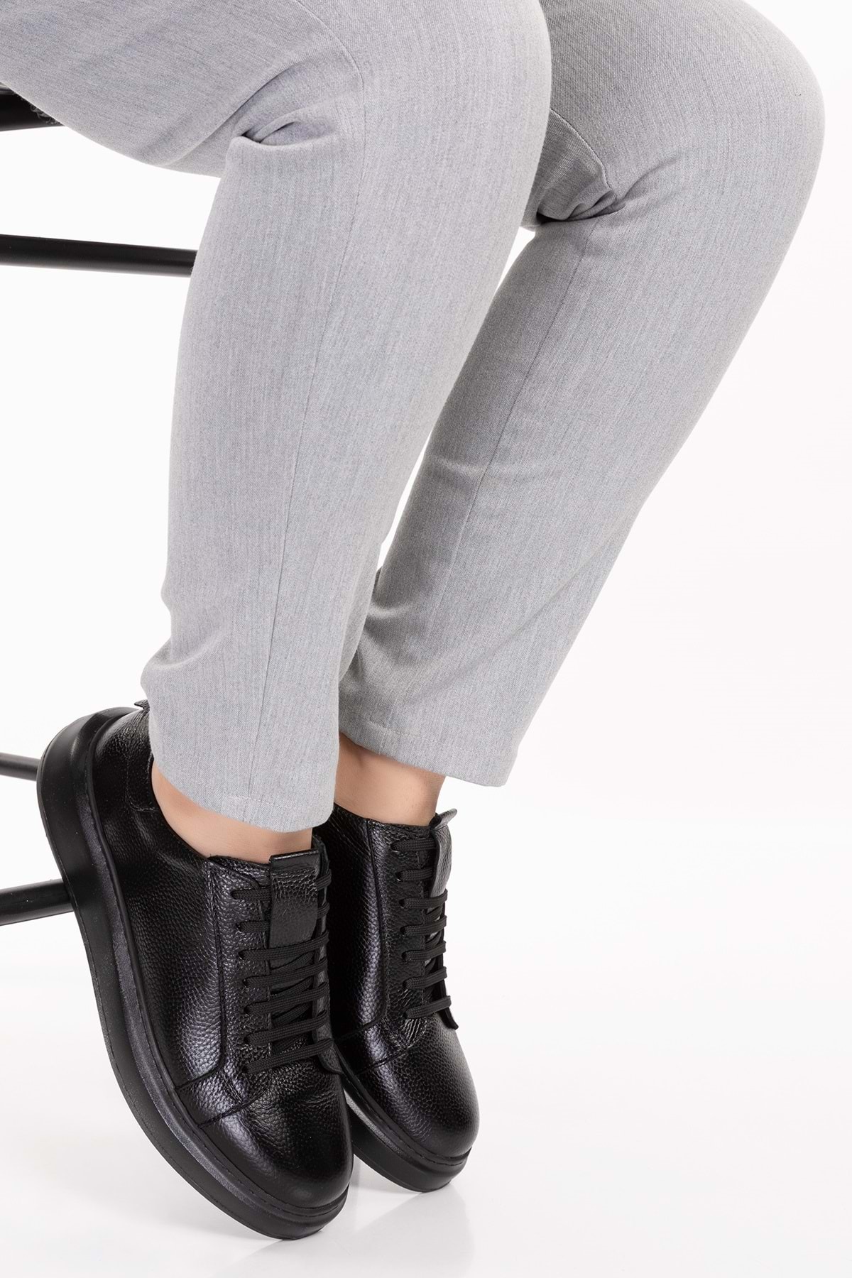 Gondol  Içi Dışı Hakiki Deri Günlük Rahat Ayakkabı mals.352 Siyah - Görsel 7