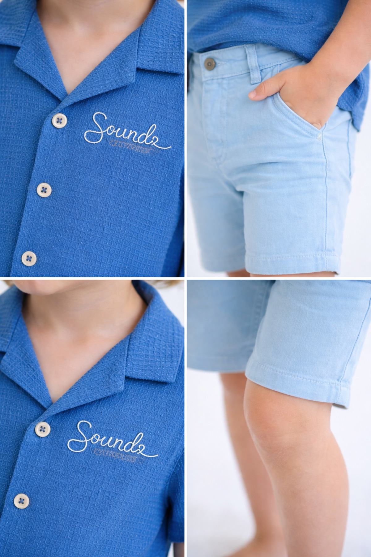 Chicsy Baby Tarz Gömlekli  Belden Ayarlanabilir Kısa Kollu Şortlu 2'li Takım Çocuk ve Bebek Giyim Özel Gün Bayra fotoğrafı 4 (önizleme)