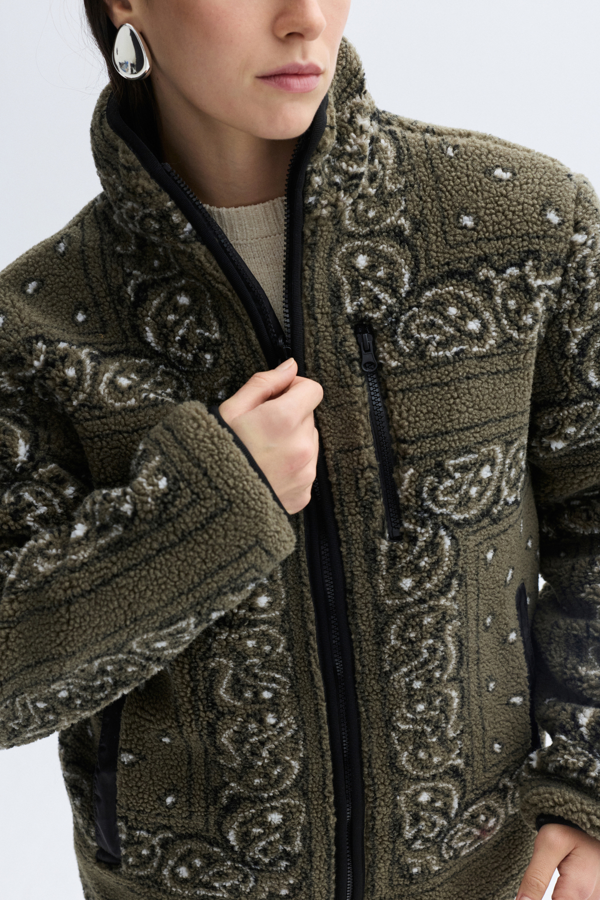 Mudo  DİK YAKA ÇİFT TARAFLI PELÜŞ MONT CEKET - Görsel 3