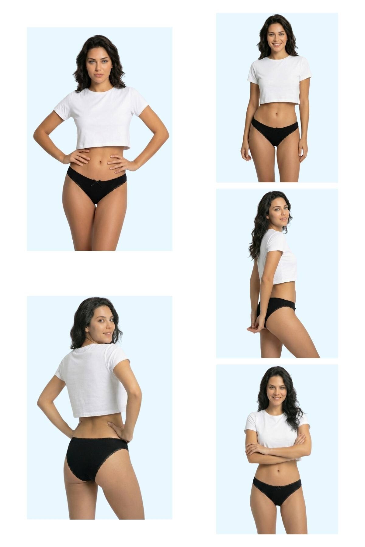 Newlilla 1101 Bikini Kadın T. Dantelli Külot Paketi V16 görsel 3