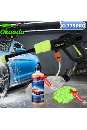 okaoda XL775PRO (775 motor) çift lityum pil yüksek basınçlı ev temizleme arab...