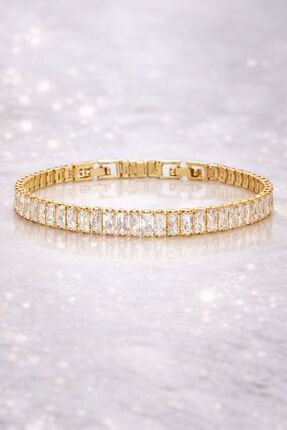 Demokan Kadın Çelik Bileklik Lüks Su Yolu Kararmaz Baget 14k Altın Renk Kadın...