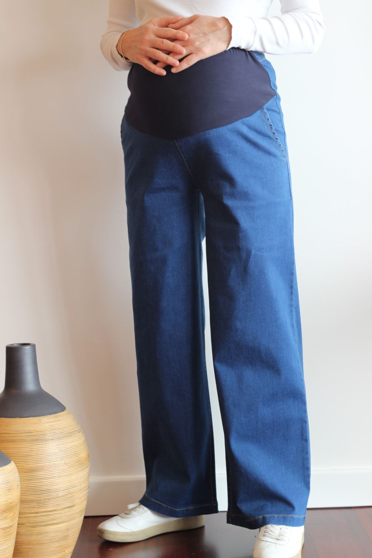 Tria Geniş Paça Kot Hamile Pantolon fotoğrafı 3 (önizleme)