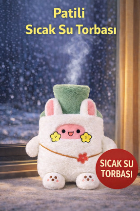 TOYFEST Patili Beyaz Tavşan Peluş Sıcak Su Torbası – Regl & Karın Rahatlatıcı...