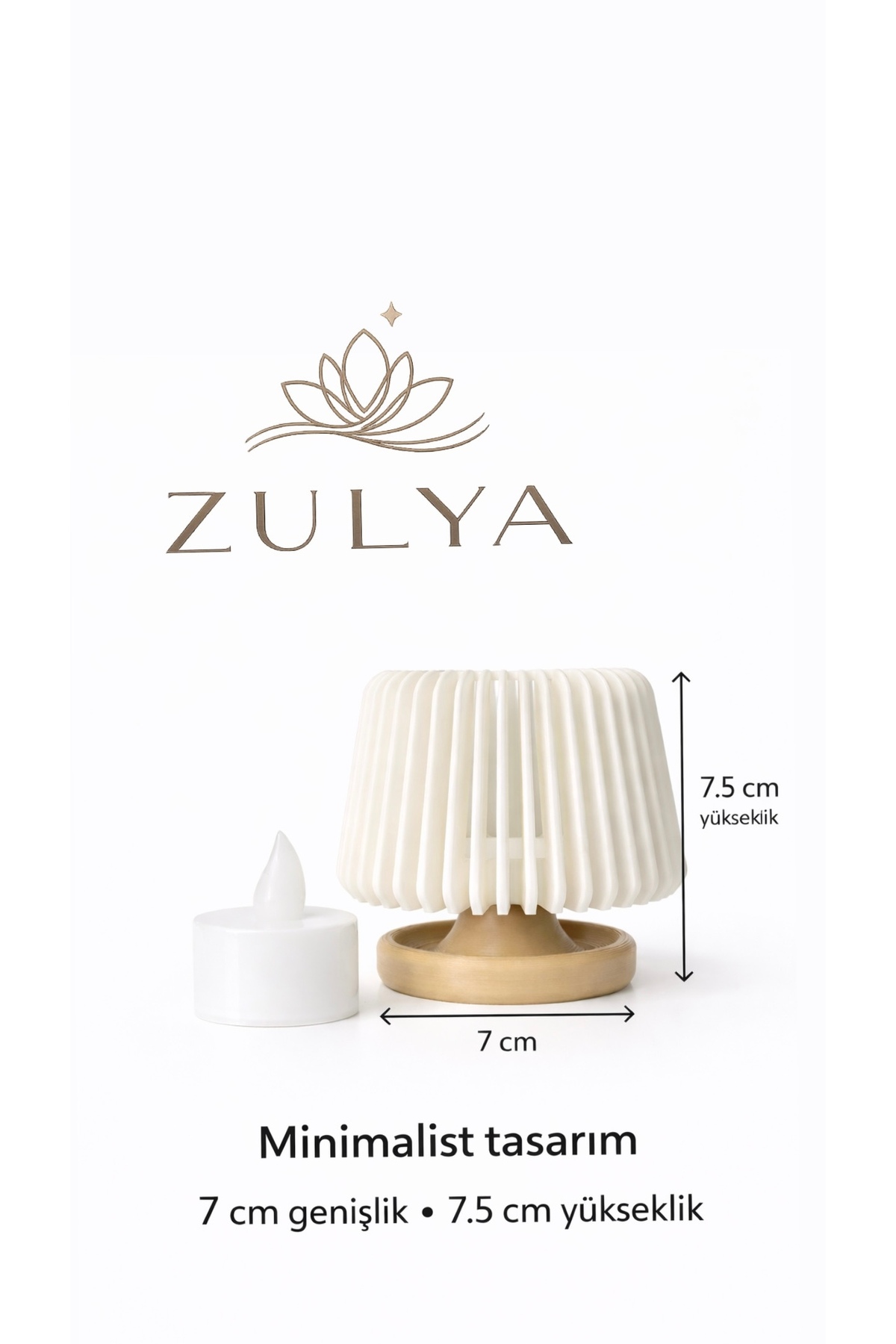 Modern Decorative Tealight Candle Holder – Stylish Design Emitting Warm Light | 7 × 7.5 cm