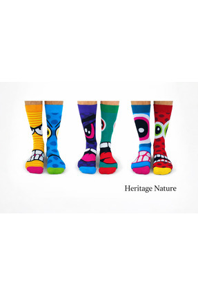 Cemce Butik 6 Lı Çorap Desenli Çizgili Spor Eğlenceli Karikatürlü Çok Renkli ...