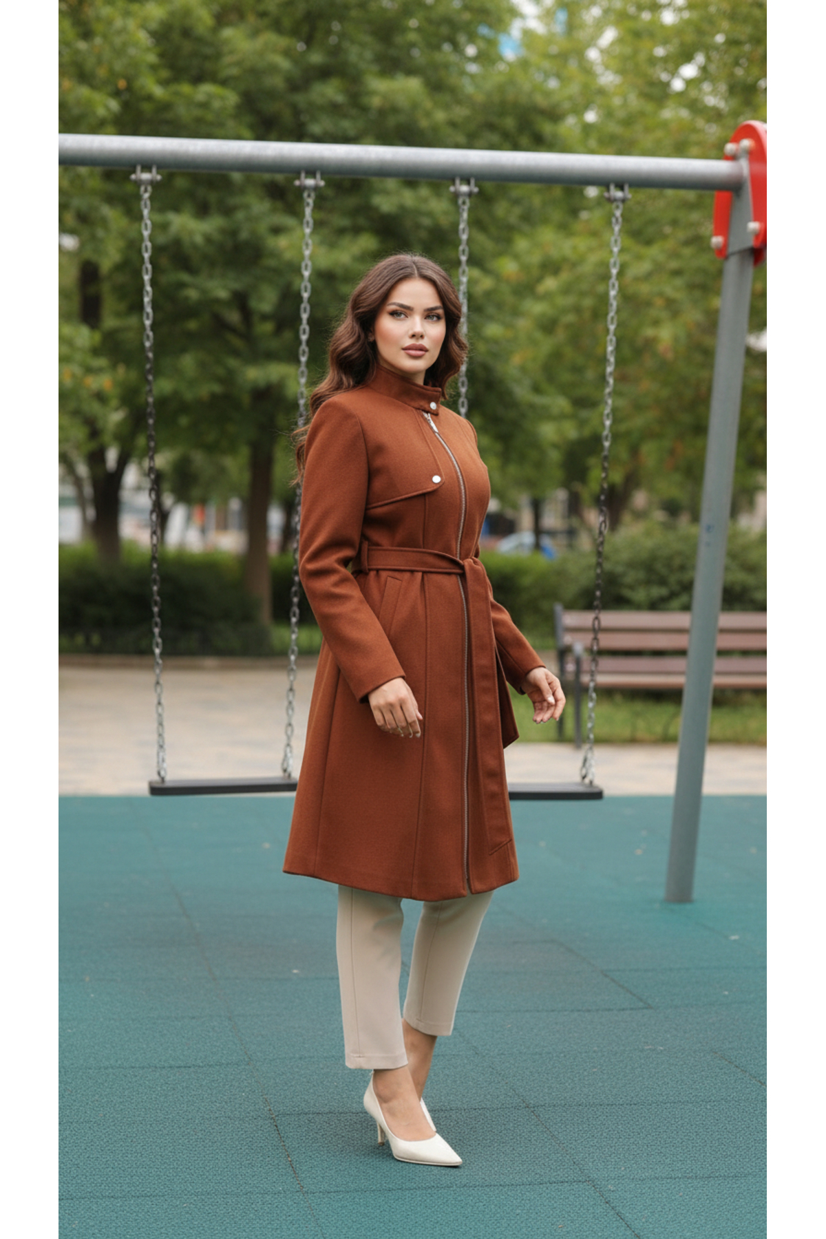 Belt Detailed Coat – Modern and Elegant Winter Fashion