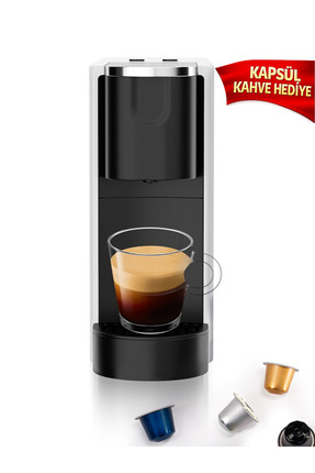 Omnex Ox-Pro Espresso Kapsül Kahve Makinesi – 20 Bar Basınç, beyaz