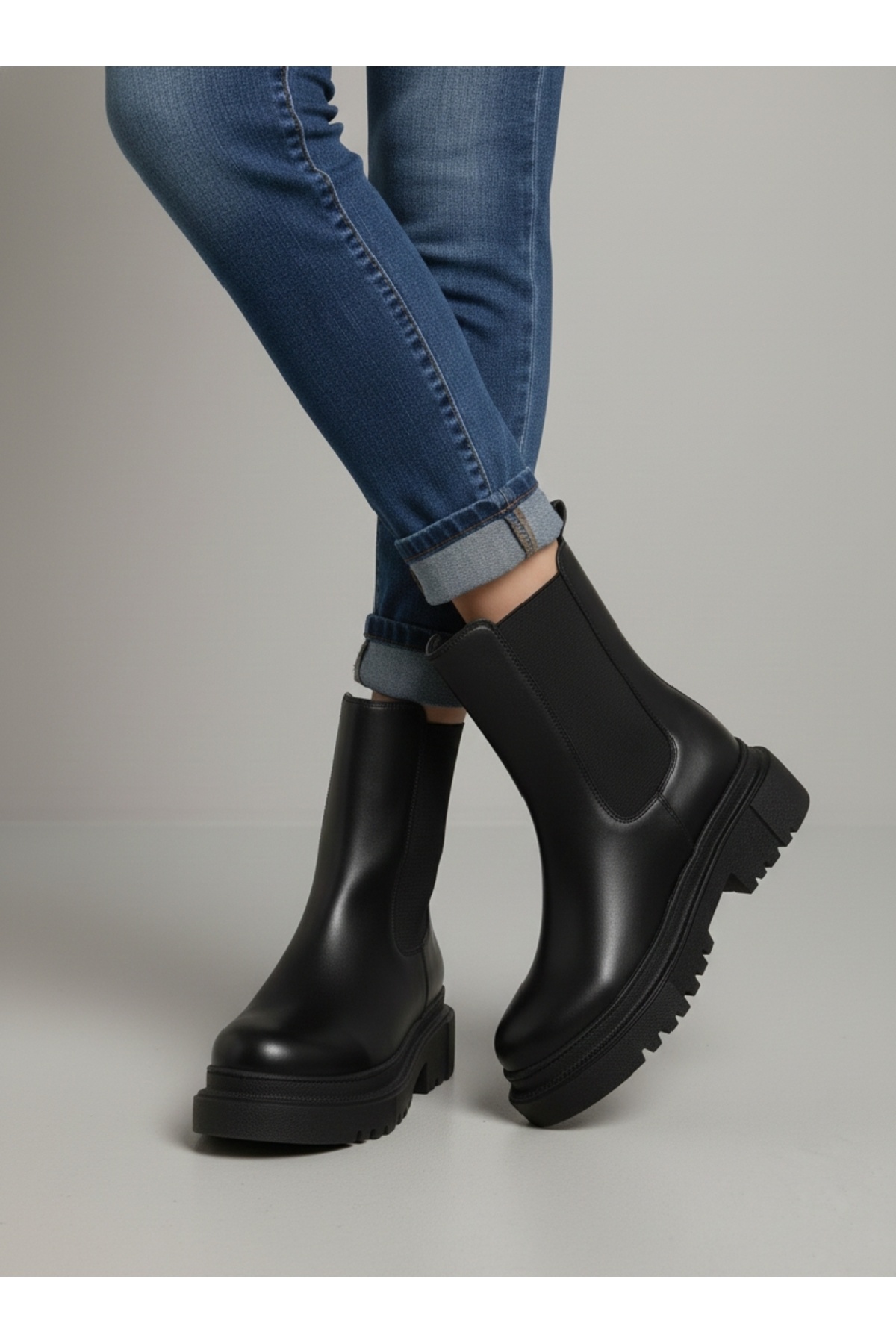 Karanshoes Siyah Termo Kaymaz Yandan Fermuarsız