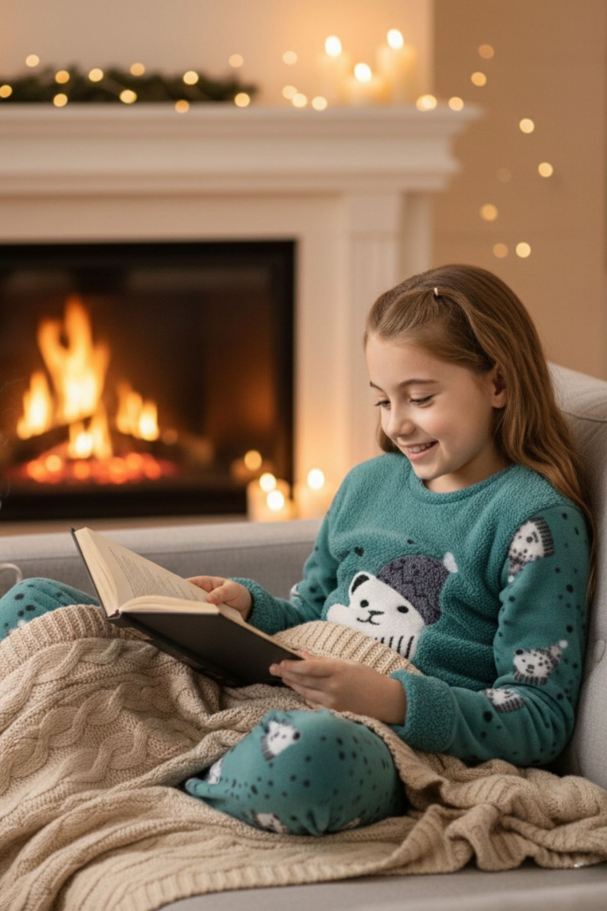 ROMEO LİFE Kız Çocuk Uzun Kollu Polar Peluş Kumaş Kışlık Sıcak Tutan Pijama Takımı 8066 fotoğrafı 2 (önizleme)