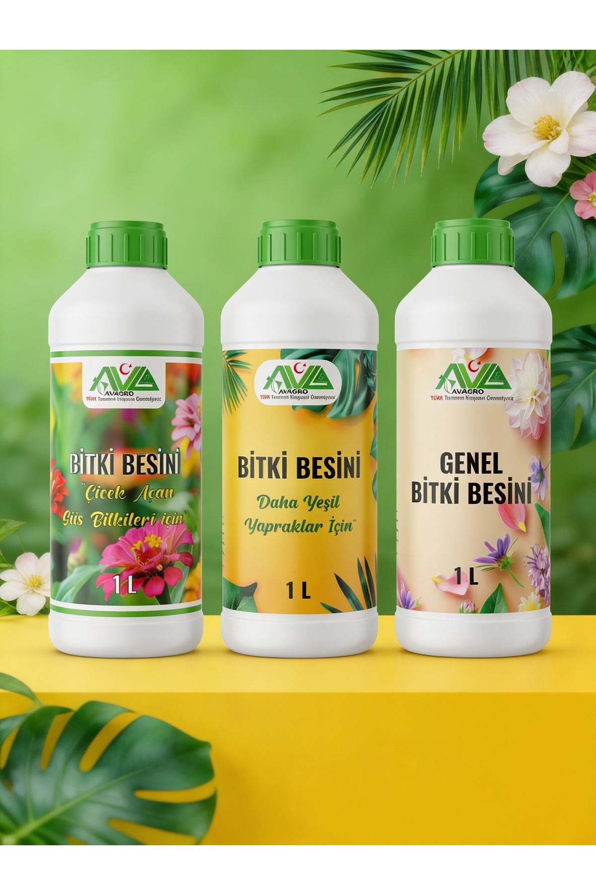 Plant Nutrient 3-Piece Set Quality - Effective - Intensive Deluxe Plant Vitamin Feeder Fertilizer 1000ml
