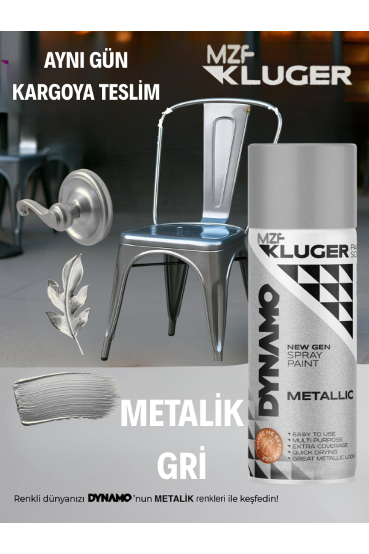 Kluger Spray Paint Metallic Grey 400 ml