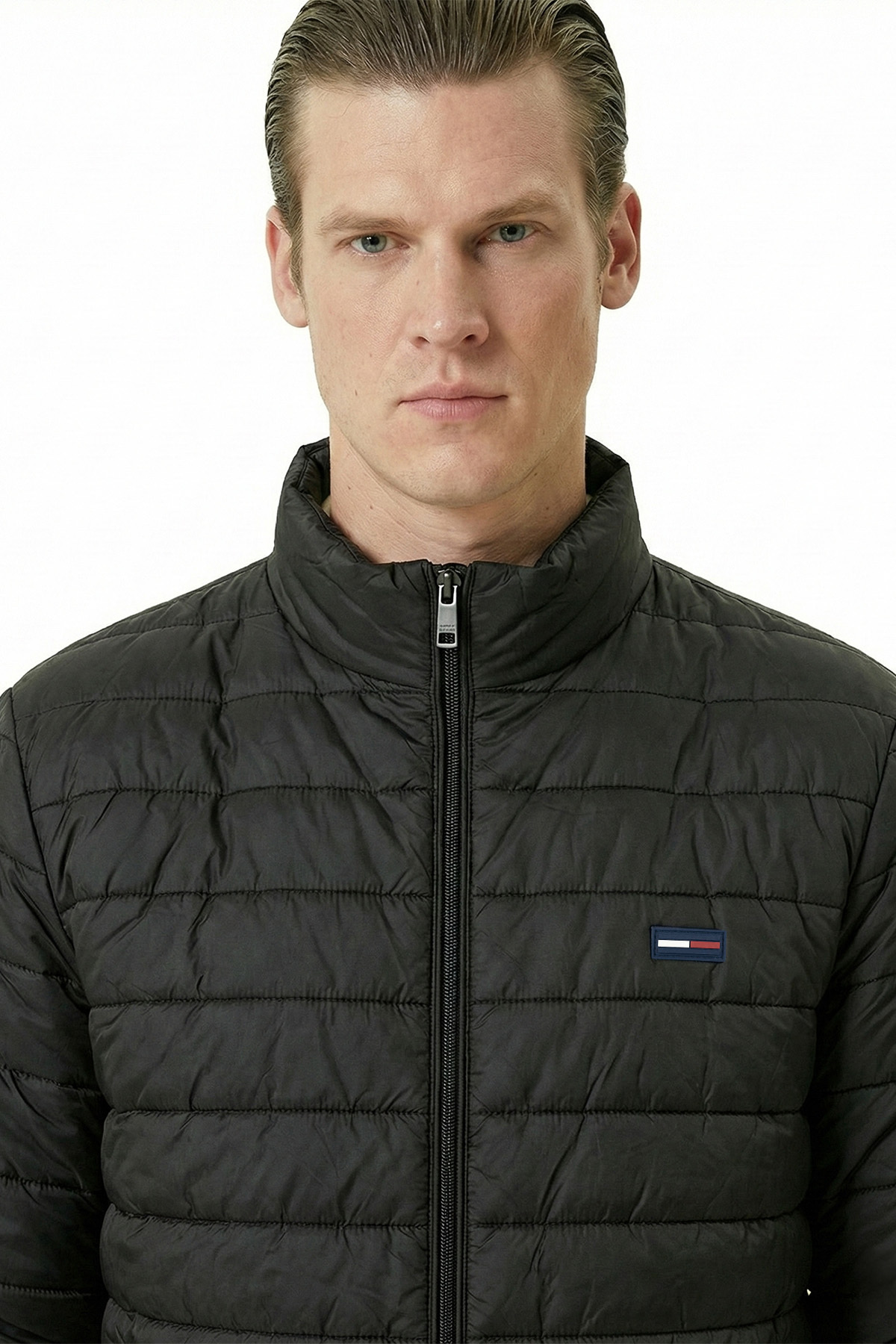 D1fference  Erkek İçi Astarlı Su İtici Rüzgar Geçirmez Hafif Elyaf Dolgulu Dik Yaka Spor Şişme Mont - Görsel 6