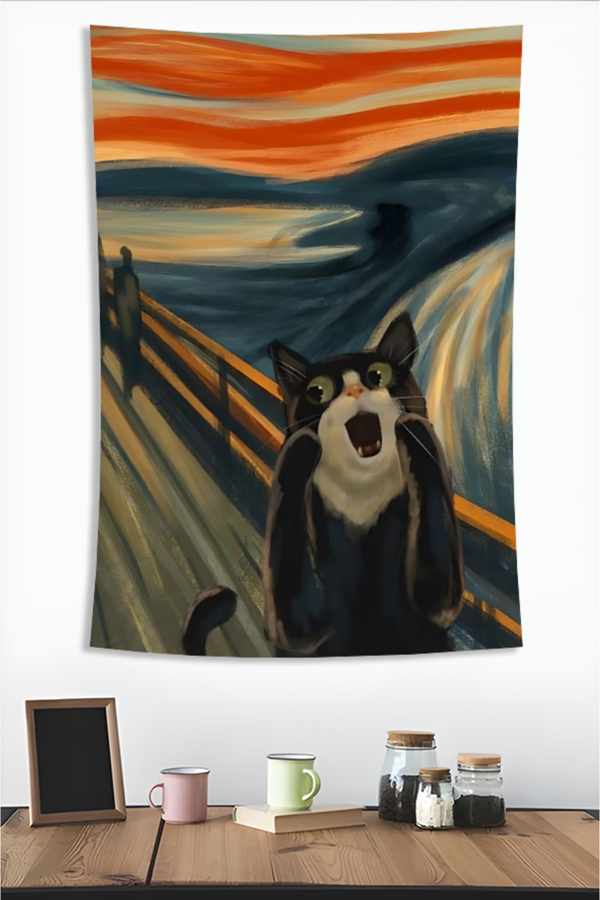 Artwork & Cats Fabric Wallcovering Home Decoration Tapestry