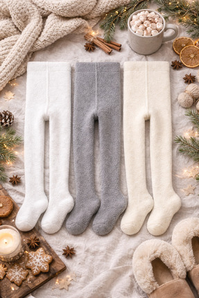 Pico Baby 3'lü Bebek & Çocuk Havlu Düz Renkli Külotlu Çorap