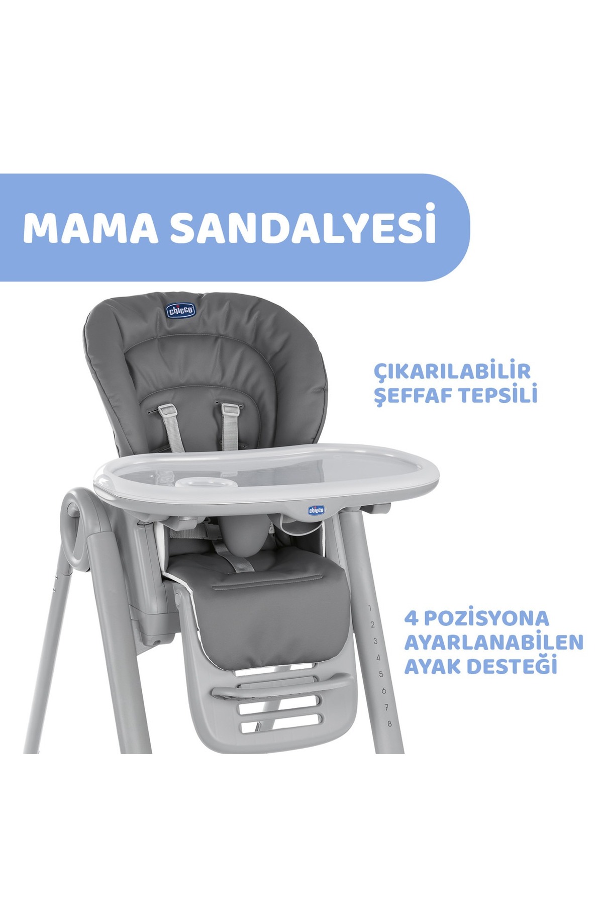 Chicco Polly Magic Mama Sandalyesi & Ana Kucağı Beslenme Seti HEDİYELİ fotoğrafı 3 (önizleme)