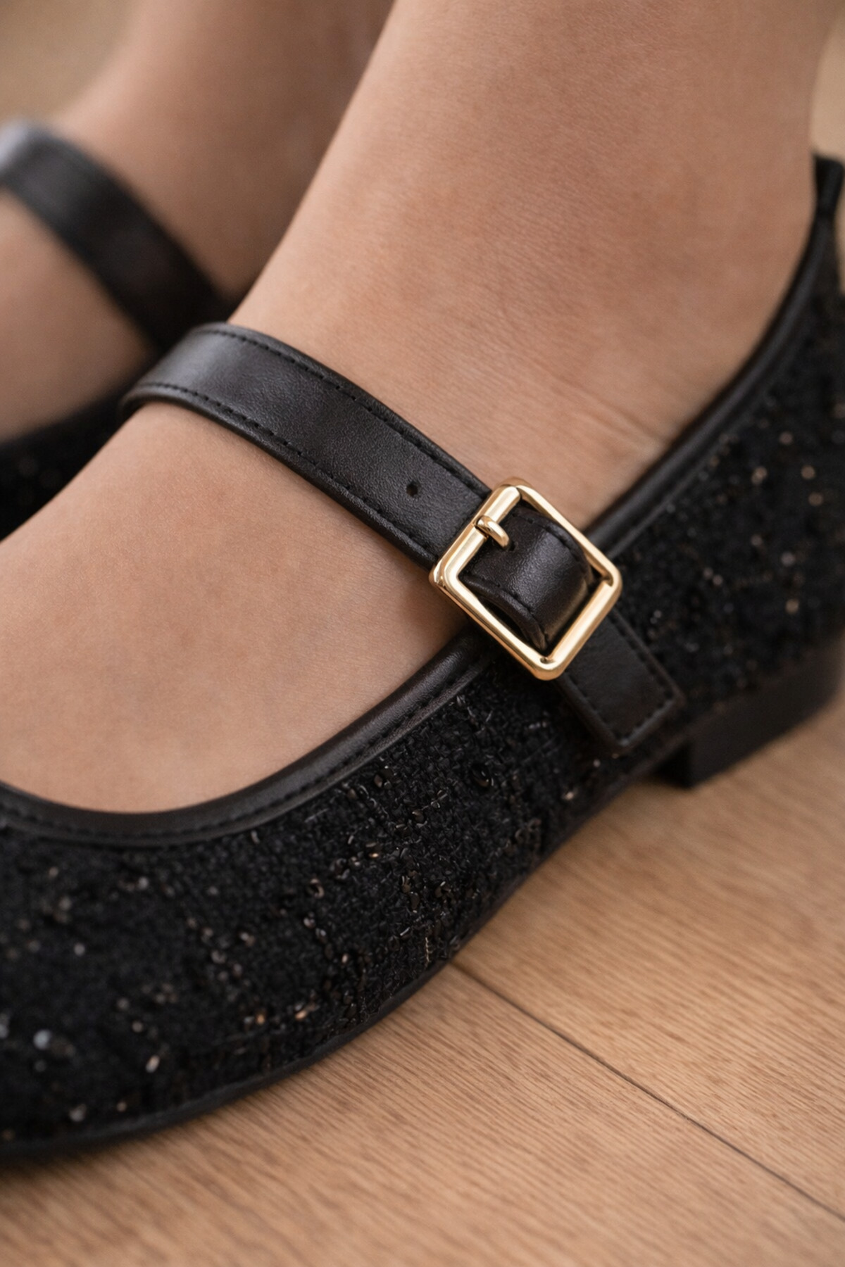 STOCON  Tüvit Kumaş Babet Şık Tokalı Ortopedik Taban Günlük Ayakkabı Ofis Ayakkabısı STC1198 - Görsel 6