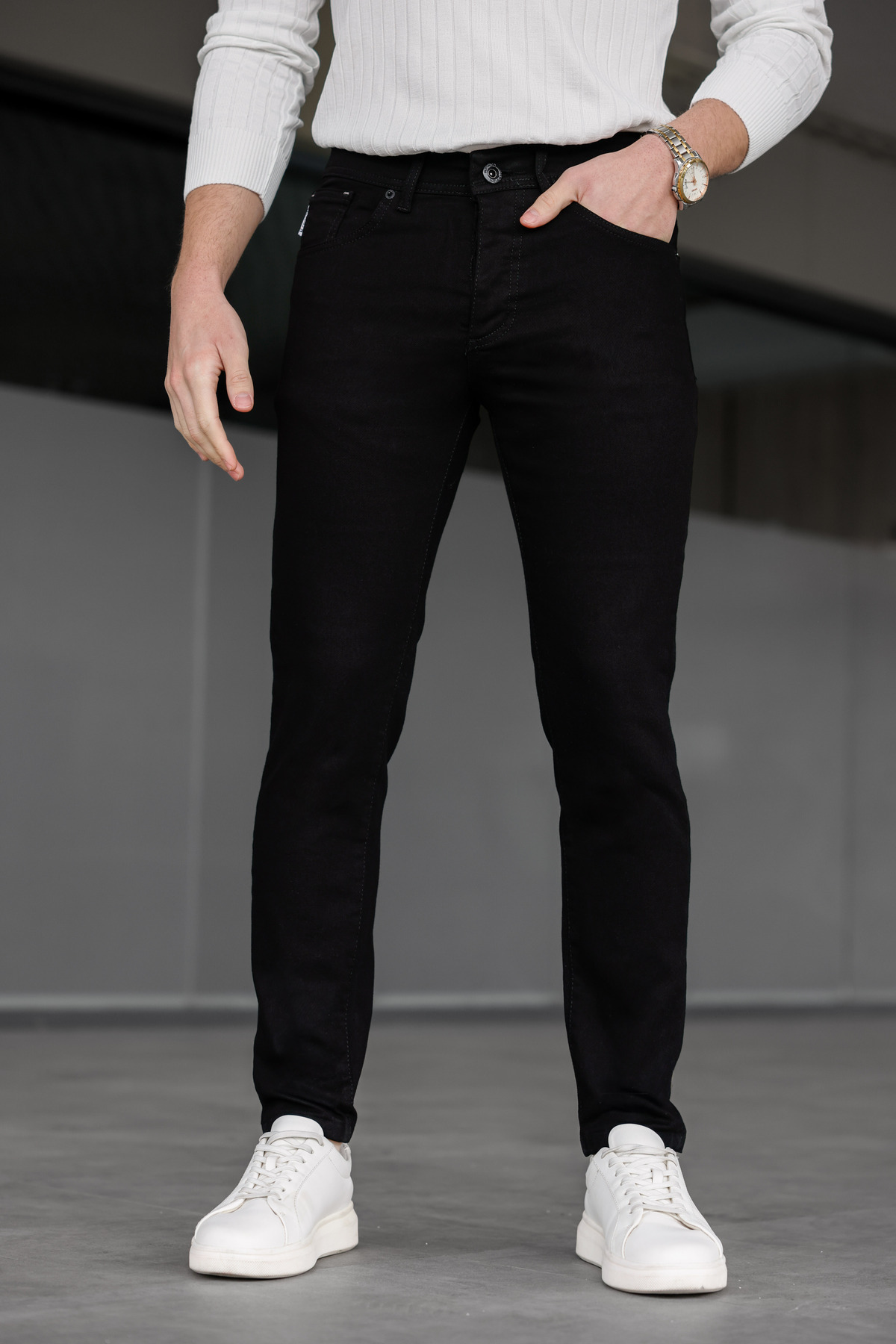 Ser Joven  Erkek Siyah Slim Fit Likralı Jean Pantolon - Görsel 2