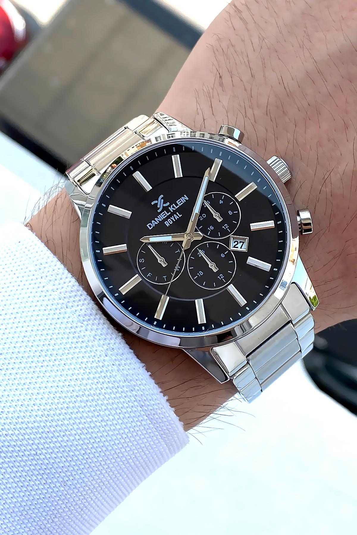 Daniel Klein  Özel Seri %100 Orijinal 24 Ay Garantili Çelik Gümüş Renk Su Geçirmez Erkek Kol Saati Bileklik - Görsel 4