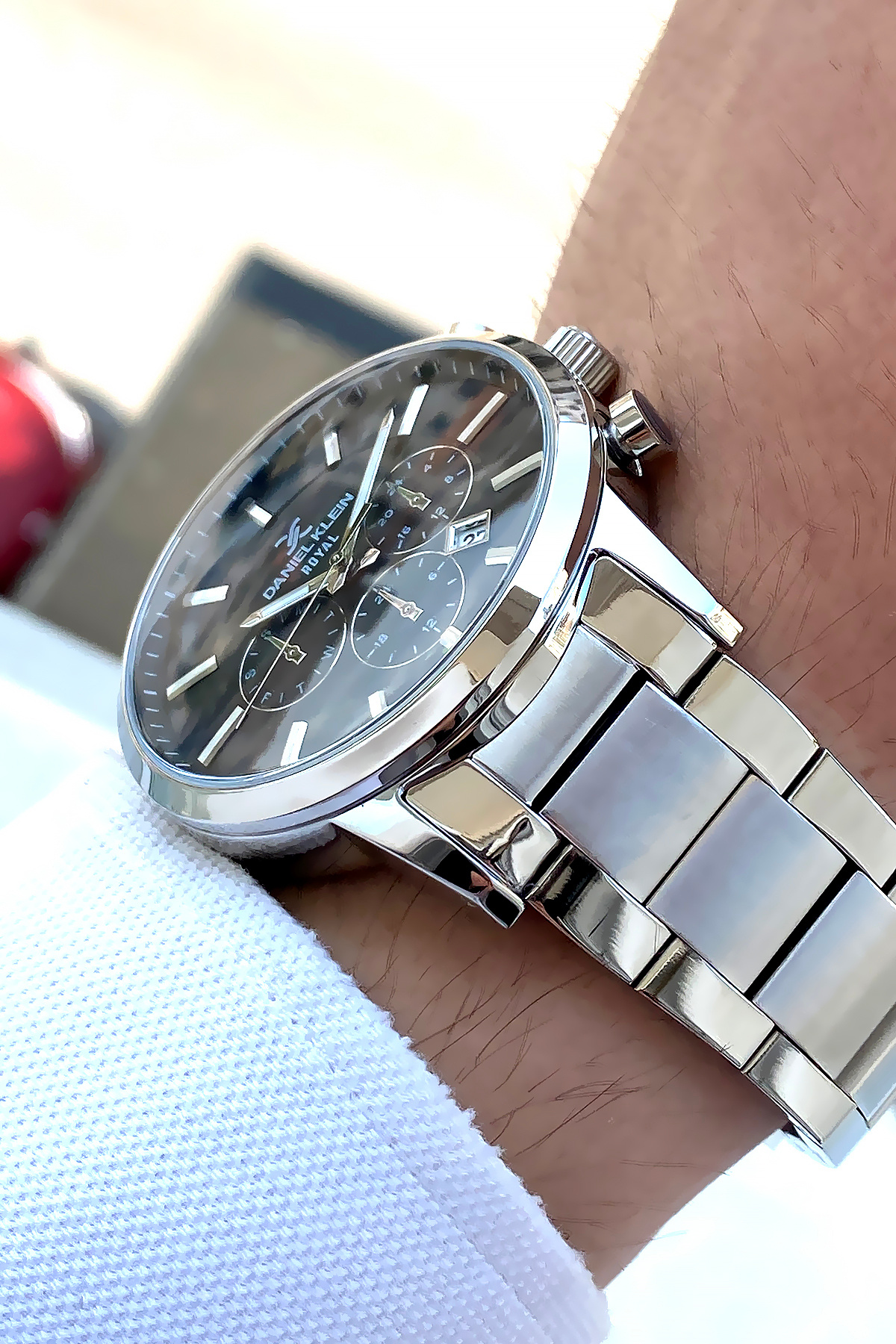 Daniel Klein  Özel Seri %100 Orijinal 24 Ay Garantili Çelik Gümüş Renk Su Geçirmez Erkek Kol Saati Bileklik - Görsel 5