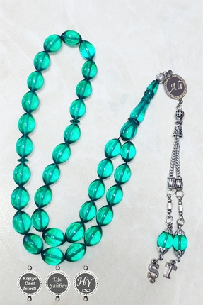 ŞAHBEY TESBİH Kişiye Özel İsim ve Harf Tasarımlı Üst Düzey Usta İşçilikli Ate...