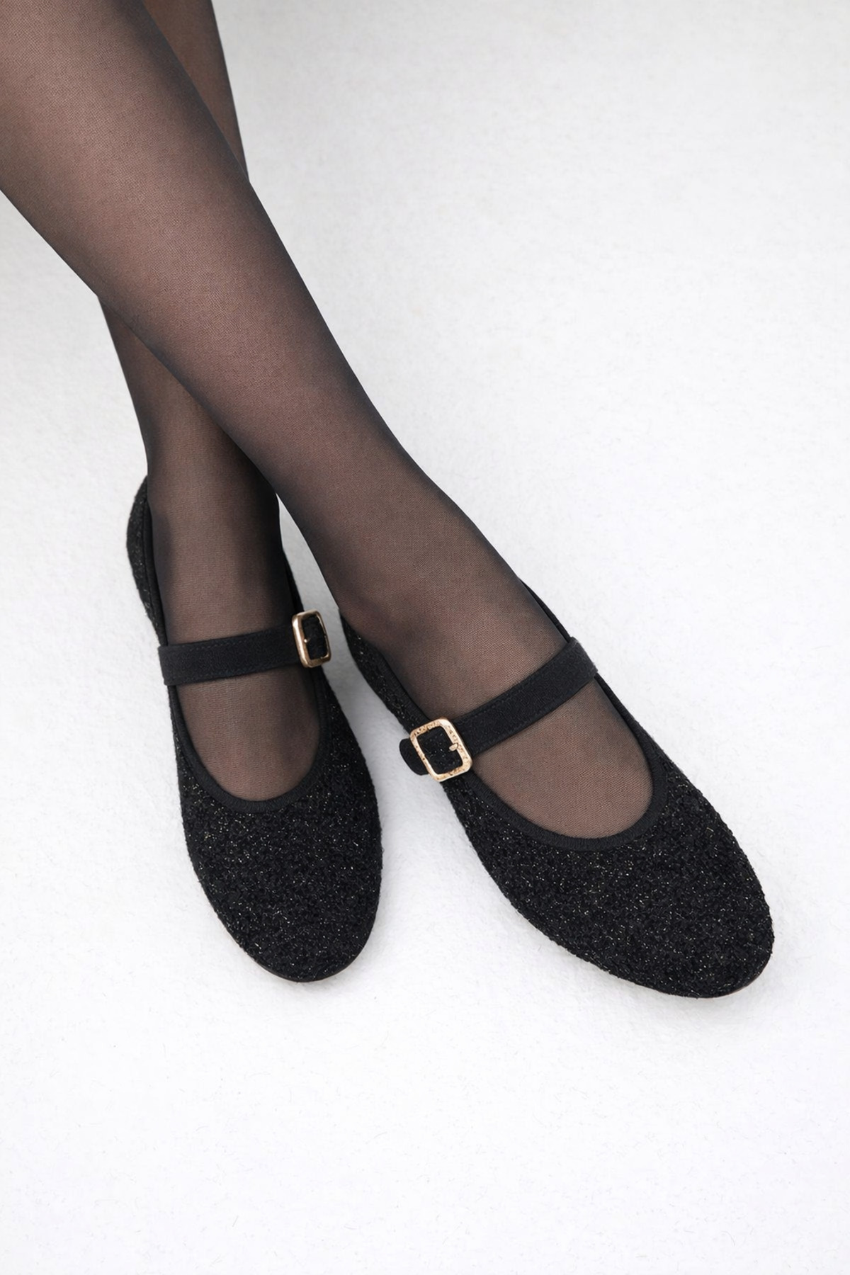 STOCON  Tüvit Kumaş Babet Şık Tokalı Ortopedik Taban Günlük Ayakkabı Ofis Ayakkabısı STC1198 - Görsel 3