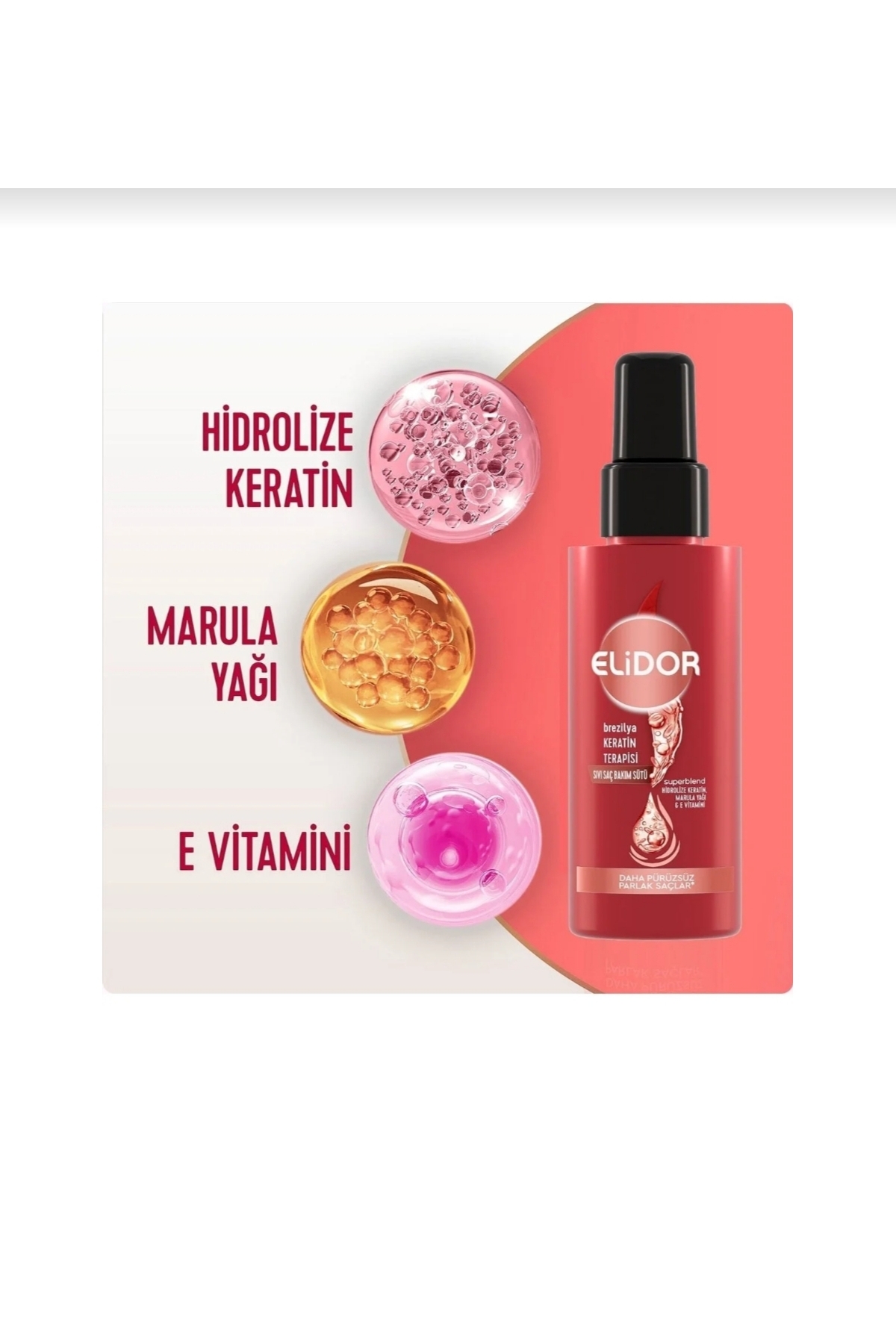 ELİDOR SIVI SAÇ BAKIM KÜRÜ 90 ML KERATİN MARULA — 8683130059203 — تصویر 3 از 5