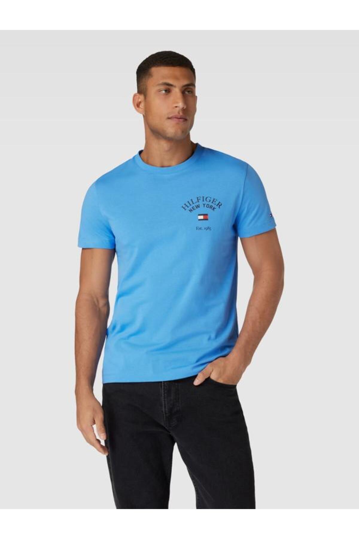 تامی هیلفیگر تیشرت آرک وارسیتی MW0MW33689 Tmavomodrá Regular Fit