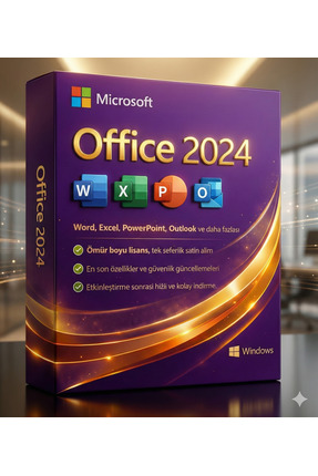 Microsoft Office 2024 Pro Plus - (Word Excel PowerPoint Outlook) - Ömür Boyu