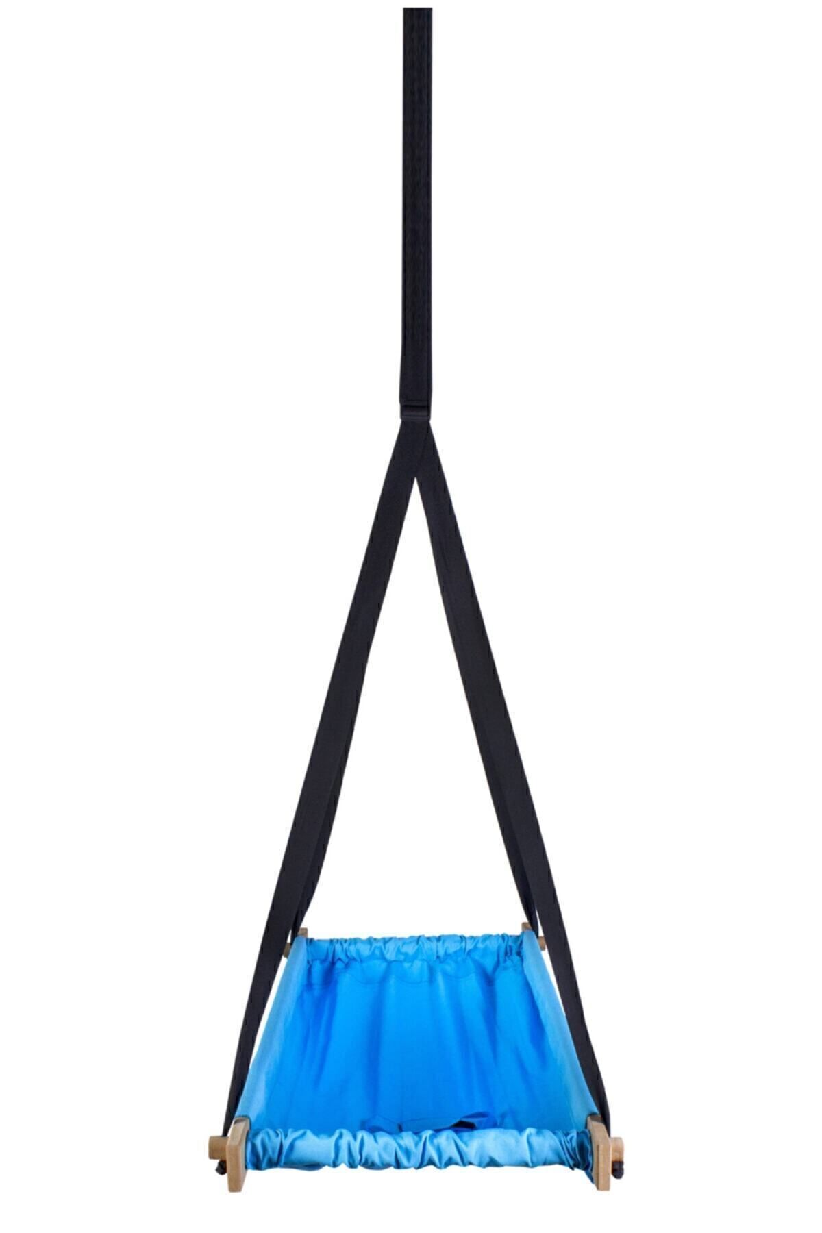 Bundera Flow Mavi Ahşap Yaylı Zıpzıp Hamak Beşik Hoppala Tavana Asılan Hamak Salıncak Bebek Yatağı fotoğrafı 6 (önizleme)